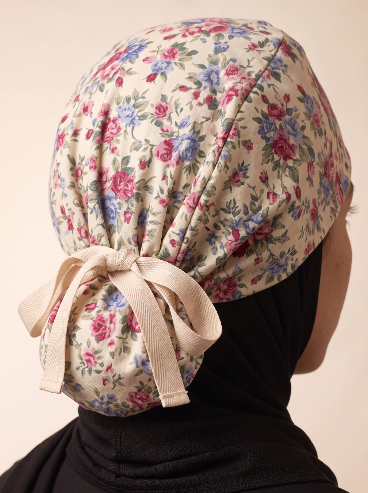 rose + blue floral pattern beige ties
